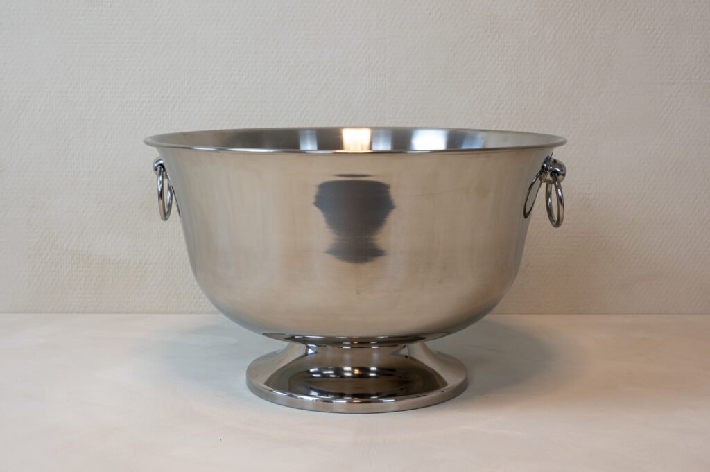 Stor sølv vinkøler i rustfrit stål